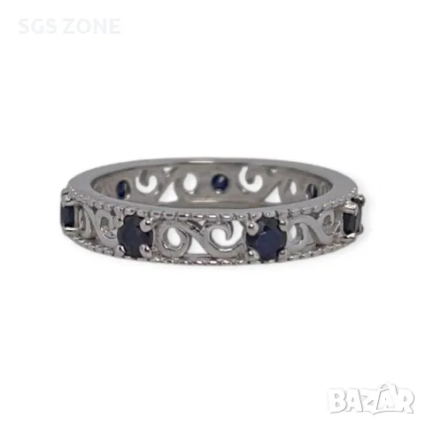 Сребърен Пръстен с Рубин, Сапфир, Изумруд , снимка 2 - Пръстени - 50311199