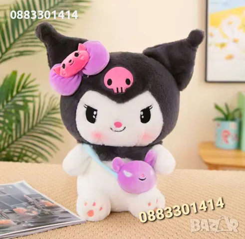 Плюшена играчка Куроми 35см Kuromi Hello Kitty , снимка 9 - Плюшени играчки - 49455331