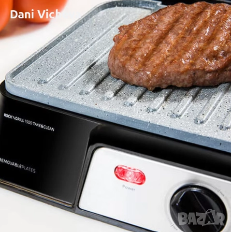 Електрическа скара Cecotec 1500 Take & Clean, Rock'nGrill, 1500 W, снимка 5 - Скари - 52870433