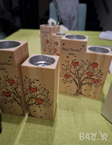 Гравирани с лазер свещници, снимка 6 - Декорация за дома - 52907573