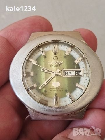 Часовник OMAX crystal. Automatic. Day-date. Swiss made. Vintage watch. Швейцарски. Автоматик. Мъжки , снимка 2 - Мъжки - 46260779