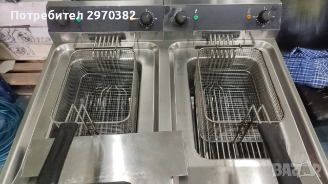 Фритюрник Двоен Професионален, снимка 9 - Обзавеждане на кухня - 51679391