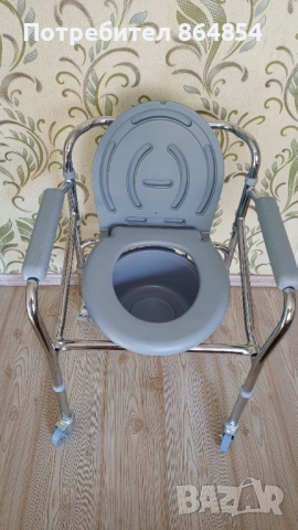 Тоалетен инвалиден стол, снимка 2 - Тоалетни столове - 53707724