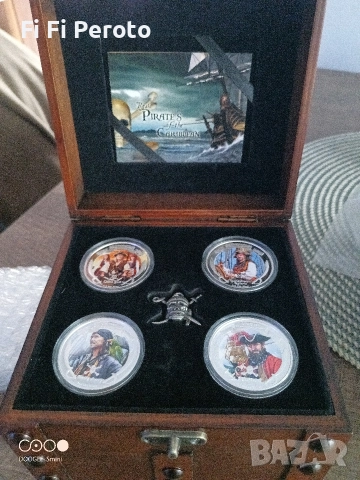 колекционерски сребърни монети карибски пирати , снимка 3 - Нумизматика и бонистика - 52918836