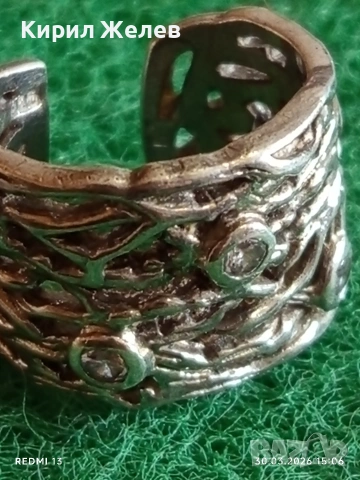 Шикозен ажурен сребърен пръстен с фасетиран ТОПАЗ Арт бижу 54223, снимка 7 - Пръстени - 54027296