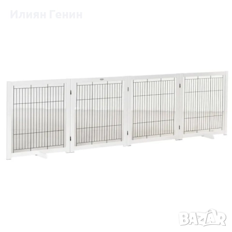 PawHut Дървена предпазна врата за кучета, снимка 11 - За кучета - 52338835