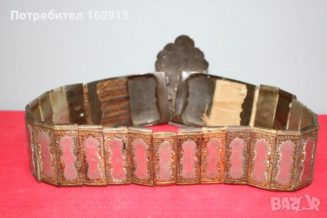 Възрожденски сребърен Дедеагач колан пафта накит за носия., снимка 7 - Антикварни и старинни предмети - 54224867