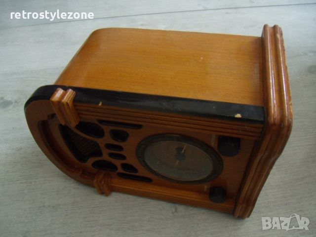 № 7613 стар радиоапарат -  Antique Radio VMR-5011 - EDUTEC  - Ретро вид  -излъчване - FM и MW - захр, снимка 5 - Други ценни предмети - 46337243