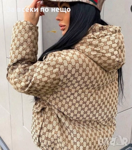 The Noth Face Gucci Дамско Бежово Зимно Яке Код E886, снимка 2 - Якета - 51862538