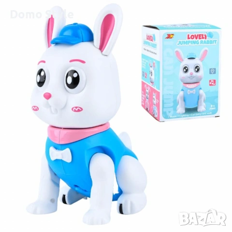 Скачащо зайче – Светеща и танцуваща музикална играчка, снимка 3 - Други - 53265817