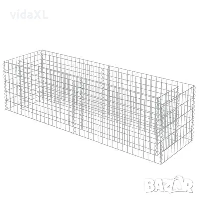 vidaXL Габион повдигната леха, поцинкована стомана, 180x50x50 cм(SKU:143559), снимка 3 - Други - 48145556