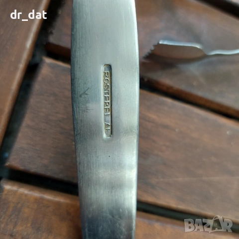 Голям черпак от неръждаема стомана и щипка, снимка 3 - Антикварни и старинни предмети - 54240551