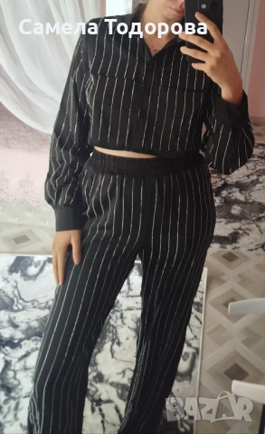 Уникален комплект от сатен с камъни