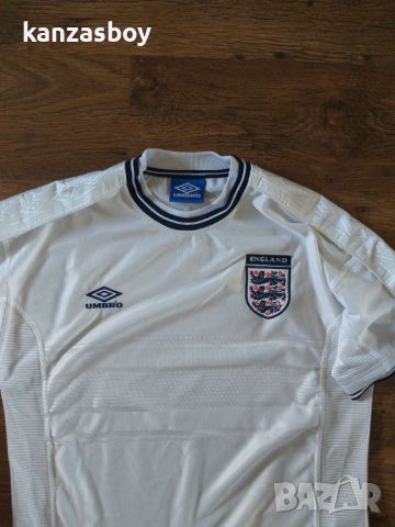  Umbro England Football Shirt Home 1999-01 - колекционерска футболна тениска Л, снимка 2 - Тениски - 46229173
