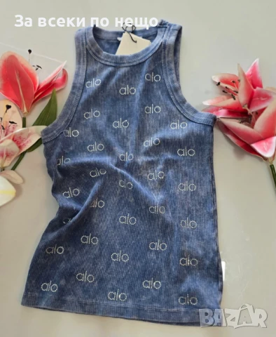 Alo Дамски Син Ежедневен Спортен Летен Потник С Апликация От Камъни Ало Код VL-96, снимка 2 - Потници - 50828872