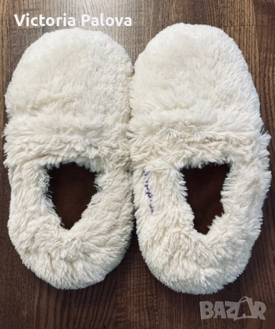 Плюшени пантофи- грелки с лавандула WARMIES SLIPPIES DELUXE , снимка 11 - Пантофи - 53730947