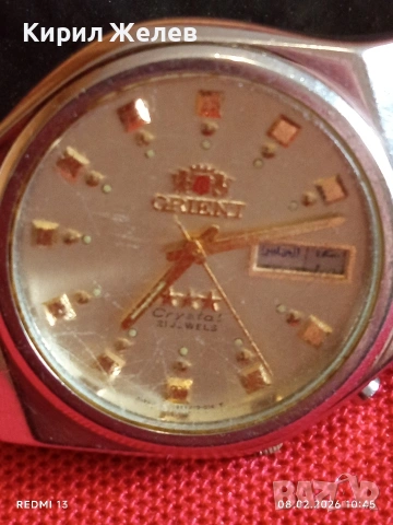 Класически модел мъжки часовник ORIENT CRISTAL работи за КОЛЕКЦИЯ 52830, снимка 4 - Мъжки - 53399546
