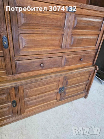 Масивна дъбова секция (уникална изработка), снимка 5 - Секции и витрини - 50659710