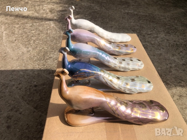 СОЦ порцеланови фигурки ПАУН - MADE IN BULGARIA 1, снимка 6 - Антикварни и старинни предмети - 36246337