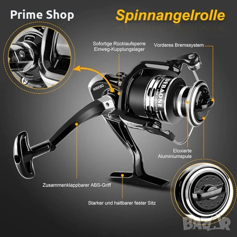 Телескопична спининг въдица 180см с макара, аксесоари и чанта , снимка 5 - Въдици - 53753301