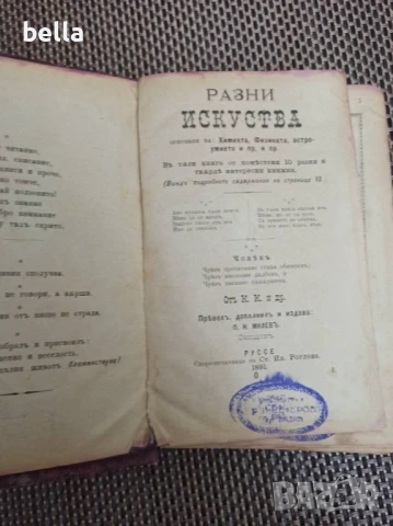 Антикварно рядко издание -Разни искуства-П.Н.Милев 1891 год., снимка 3 - Антикварни и старинни предмети - 50928356