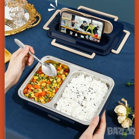 Електрическа кутия за храна 2-в-1, снимка 5 - Прибори за хранене, готвене и сервиране - 45524464