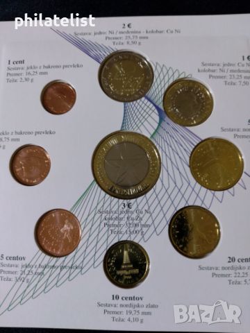 Словения 2008 - Комплектен банков евро сет от 1 цент до 2 евро + Възпоменателна монета 3 евро, снимка 2 - Нумизматика и бонистика - 45570709