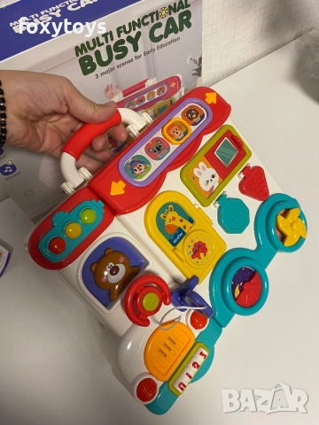 Интерактивно тип “монтесори” куфарче - бус с музика и светлина и различни дейности, снимка 4 - Образователни игри - 52031944