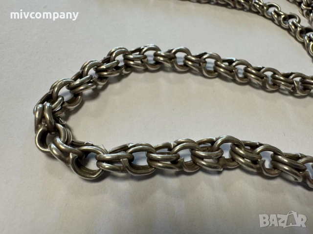 Сребърен синджир 35.88гр.58см., снимка 4 - Колиета, медальони, синджири - 53813914