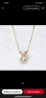 Сребърно колие с позлата с диамант, мойсанит 2 карата, снимка 3
