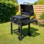 Барбекю на дървени въглища с чугунена плоча 113x45.5x100 см, снимка 3