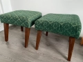 Комплект ретро соц зелени табуретки 2 броя , снимка 1