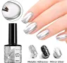 Gel uv металик огледален ефект метален лак за нокти маникюр металически, снимка 2