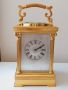 Френски бронзов каретен часовник-репетир/French Carriage Clock with Repeater/, снимка 1 - Стенни часовници - 45285325