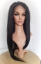 Черна перука от микс естествен косъм и примеси 70 см с Lace 4×4, снимка 1
