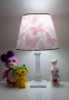 Детска настолна лампа в бяло и розово E27, снимка 4