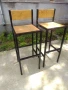 бар столове от метал и дърво с облегалка , снимка 3