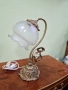 Уникална антикварна английска бронзова настолна лампа Арт Деко , снимка 7