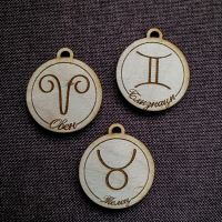 Зодиакални медальони с възможност за надписване , снимка 1 - Колиета, медальони, синджири - 45209483