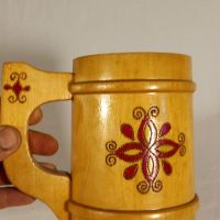 Руска дървена чаша халба, снимка 6 - Декорация за дома - 45241508