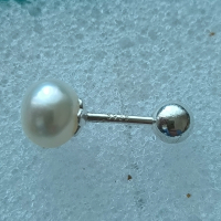 Сребърни обеци с перли , снимка 4 - Обеци - 45036502