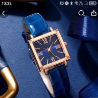 Eлегантен комплект-дамски часовник с  кварцов механизъм аналогов ръчен от PU кожа и комплект бижута, снимка 6 - Бижутерийни комплекти - 45449704