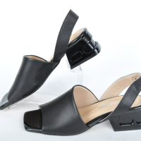СЕЗОН'24! Дамски сандали от естествена кожа с ефектен ток - Два цвята, снимка 6 - Сандали - 44938655