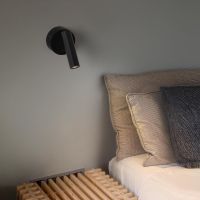 DAWALIGHT LED стенна лампа за четене 3W 3000K Регулируема с превключвател, алуминий, черно, снимка 7 - Лампи за стена - 45342162