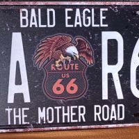 ROUTE 66-Bald Road 1766-The Mother Road 1938-метална табела -тип регистрационен номер, снимка 1 - Аксесоари и консумативи - 45794329