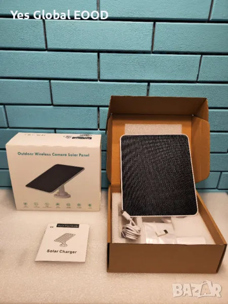 6W Слънчев Панел за Камери – Водоустойчив / Type-C / Micro USB, снимка 1