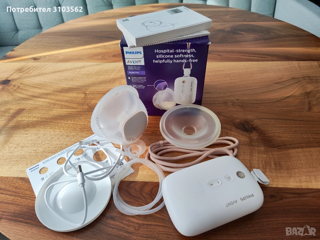 Електрическа хендсфри помпа за кърма Philips Avent Hands-free, снимка 1