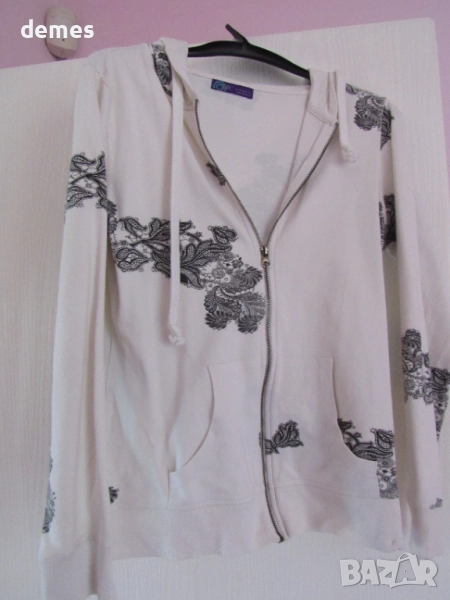 Бял дамски суичър с принт ARIZONA, размер 10/12 М, снимка 1