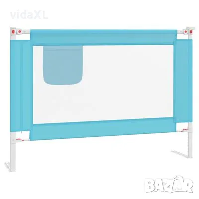 vidaXL Ограничител за бебешко легло, син, 90x25 см, плат(SKU:10207), снимка 1