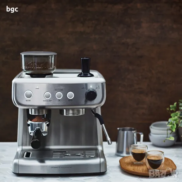 НОВА Еспресо машина Breville Barista Max VCF126X-01, 15 bar, 1450 w, Вградена кафемелачка - 24 месец, снимка 1